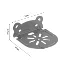 Universeller metallischer Wandhalter 11 x 11 cm für Kameras und kleine Elektronik Tragfähigkeit 3 kg Belüftete Konstruktion mit versteckter Kabelverlegung 2