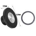 Univerzális mágneses autós telefontartó mágneses gyűrűvel, 17 mm-es gömbfejhez, forgatható, erős tartású. 2