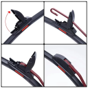 Univerzális szélvédő törlő 40 cm-es horoggal és kétszeres gumiszalaggal Pótgumi autókhoz Tartós és csendes törlési hatás 2