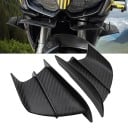 Univerzálne aerodynamické křidélka pre motocykel ABS spoiler 175x100 mm samolepiaci dizajn matný karbónový vzhľad 7