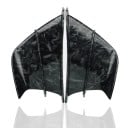 Univerzálne aerodynamické krídlo na kapotáž motocykla 17,7 x 9,5 cm bočný spoiler vzhľad kovaného karbonu samolepiaca montáž pevný plast 2