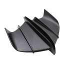 Univerzální aerodynamická křidélka pro motocykl ABS spoiler 175x100 mm samolepicí design matná černá 3