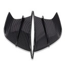 Univerzální aerodynamické křídlo na kapotáž motocyklu 17,7 x 9,5 cm přední boční spoiler z pevného materiálu imitace karbonu 1