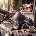 Univerzální čelní sklo na motorku Hliníkový štít nad přední světlo Nastavitelný nerezový držák Pro kulatý světlomet 3