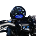 Univerzální digitální tachometr na motorku 12V LCD otáčkoměr počítadlo km s ukazatelem oleje a rychlostí 0 až 199 km/h černý kulatý 1