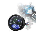Univerzální digitální tachometr na motorku 12V LCD otáčkoměr počítadlo km s ukazatelem oleje a rychlostí 0 až 199 km/h černý kulatý 3