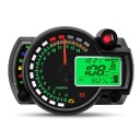 Univerzální digitální tachometr na motorku 12V LCD počítadlo km rychlost 0 až 299 km/h ABS 7 barev podsvícení černý 140 x 100 x 53 mm 2