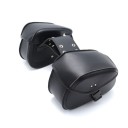 Univerzální motocyklová dvojitá sedlová brašna PU boční taška 27 × 23 × 20 × 12 × 11 cm černá úložná zavazadla na motorku 1