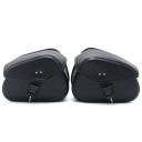 Univerzální motocyklová dvojitá sedlová brašna PU boční taška 27 × 23 × 20 × 12 × 11 cm černá úložná zavazadla na motorku 2