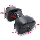 Univerzální motocyklová dvojitá sedlová brašna PU boční taška 27 × 23 × 20 × 12 × 11 cm černá úložná zavazadla na motorku 4