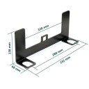 Univerzální ocelová ISOFIX konzole pro dětskou autosedačku bez vrtání a svařování rozteč 28 cm ocel černá 33,2 x 13,8 x 6,8 cm 2