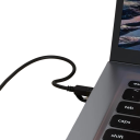 Univerzální síťový patch kabel Cat6a RJ45 rovné konektory 20 cm Slim 28AWG UTP PVC černý pro připojení routeru a switche 2