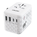 Univerzálny cestovný adaptér EU UK US AU 2× USB 3× USB-C AC výstup 65W DC Nabíjačka 2500W 100–250V pre medzinárodné použitie na cesty 5