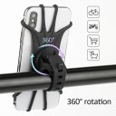 Univerzálny silikónový držiak telefónu na bicykel, motocykel či kočík 360° otočný stojan na riadidlá pre GPS a mobilnú navigáciu 3