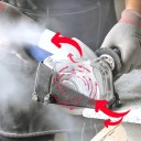 Uniwersalna osłona ochronna do szlifierki kątowej z odsysaniem pyłu Regulowana głębokość cięcia Kółka prowadzące Przezroczysta konstrukcja 4