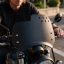 Uniwersalne przednie szkło do motocykla do okrągłych świateł 6–8 cali Aluminiowy deflektor i stalowy uchwyt 2