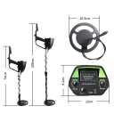Unterirdischer Metalldetektor mit einstellbarer Länge 78-112 cm Sensor 20 cm Münz- und Metallsuche Geeignet für Anfänger und Fortgeschrittene 2