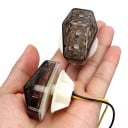 Upotetut LED-vilkkuvalot moottoripyörään 2 kpl Savukansi hunajakennokuvio Oranssi valo Jännite DC 12 V Muovi 48 x 32 x 21 mm 4
