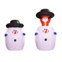 Uppblåsbar jultomte i en snögubbe 2