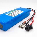 Uppladdningsbart litiumbatteri för elektrisk sparkcykel LIDIKALA 36 V 10S2P Kontakter Bullet och SM Celler 18650 186 x 66 x 38 mm Blå färg 3