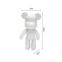 Urso decorativo DIY em resina 23 x 7 cm Figura para pintura com tinta Arte de pouring criativa pintura Artesanato decoração de casa presente 4