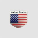 USA flag bilklistermærke 4