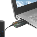 USB 2.0 externe onafhankelijke geluidskaart 5,2 x 2,3 x 1,2 cm Adapter met hoofdtelefoon- en microfoonaansluiting Plug and Play voor PC 3