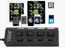 USB 4 Port Hub with Switch J1634 5