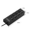 USB 4-porttinen keskitin kytkimellä J1634 9