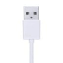USB-A til firepolet 3,5 mm jack forbindelseskabel Hanstik i begge ender Lige stik Hvidt rundt kabel Længde 1 m 5
