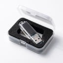 USB bitcoin miner pre solo lottery ťažbu s mini displejom a spotrebou energie 3 W v tvare flash disku v priehľadnom puzdre 1