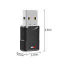 USB Bluetooth 5.3 adapter PS5 PS4 PC Gaming Headsethez 2 az 1-ben vevőegység adó 3D sztereó HD hangzás kettős audiofolyam 2 eszköz csatlakoztatásához 3