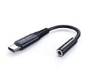 USB-C -adapteri 3,5 mm jack AUX -kuulokkeiden tai kaiuttimen liittämiseen puhelimeen Punoskaapeli Pituus 11,7 cm Alumiiniseos 1