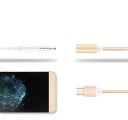 USB-C -adapteri 3,5 mm jackille drwirellisten kuulokkeiden liittämiseksi puhelimeen ja tablettiin Nailonilla päällystetty kaapeli 9