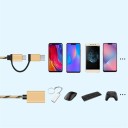 USB-C- ja Micro USB -adapteri USB:lle muistitikun tai näppäimistön liittämiseksi puhelimeen Suojattu kaapeli Alumiiniseoksesta 4