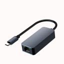 USB-C na RJ45 ethernetový adaptér 2500Mbps LAN prevodník sieťová karta IEEE štandardy šedé prevedenie pre notebook PC Mac 4