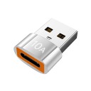 USB C naar USB 10A adapter metalen converter voor snel opladen en audiotransmissie 2