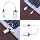 USB-C-ről USB 3.0-ra átalakító fonott kábel segítségével flash meghajtó csatlakoztatásához telefonhoz vagy laptophoz Ezüst végződések Hossz: 20 cm 3