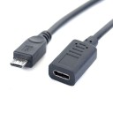 USB-C til Micro USB F/M-kabel 27 cm 2