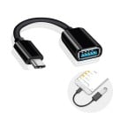 USB-C till USB-adapter för att ansluta USB-minnen och annan utrustning till en enhet med USB-C-port Flätad kabel Längd 16,5 cm 4