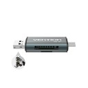 USB-C / USB / Micro USB αναγνώστης καρτών μνήμης 3