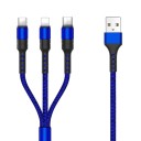 USB-datakaapeli Micro USB / USB-C / Lightning 3