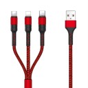 USB-datakaapeli Micro USB / USB-C / Lightning 8