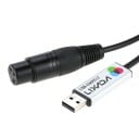 USB DMX rozhranie adaptér z USB A na 3pin DIN dĺžka 106 cm podpora softvéru Freestyle a Windows čierne na ovládanie LED osvetlenia 1