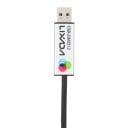 USB DMX rozhranie adaptér z USB A na 3pin DIN dĺžka 106 cm podpora softvéru Freestyle a Windows čierne na ovládanie LED osvetlenia 2