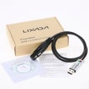 USB DMX rozhranie adaptér z USB A na 3pin DIN dĺžka 106 cm podpora softvéru Freestyle a Windows čierne na ovládanie LED osvetlenia 3