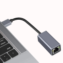 USB Ethernet adaptér RJ45 100Mbps USB 2.0 externí síťová karta LAN převodník šedé provedení pro notebook PC Mac zařízení 2