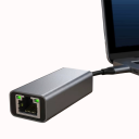 USB Ethernet adaptér RJ45 100Mbps USB 2.0 externí síťová karta LAN převodník šedé provedení pro notebook PC Mac zařízení 3