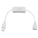 USB F/M forlængerkabel med afbryder 28 cm 5