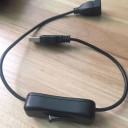USB F/M forlængerkabel med afbryder 28 cm 2